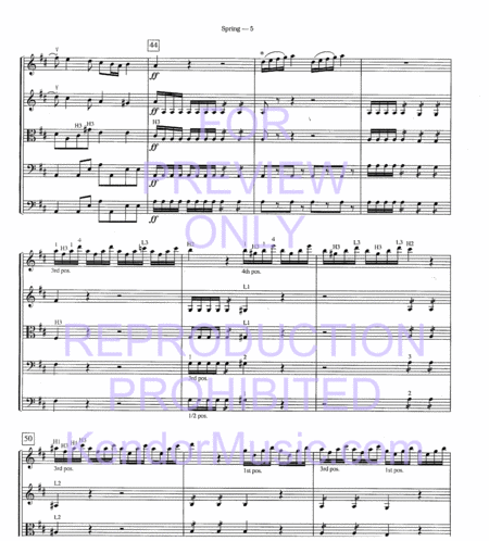 Spring (from The Four Seasons) (Full Score)