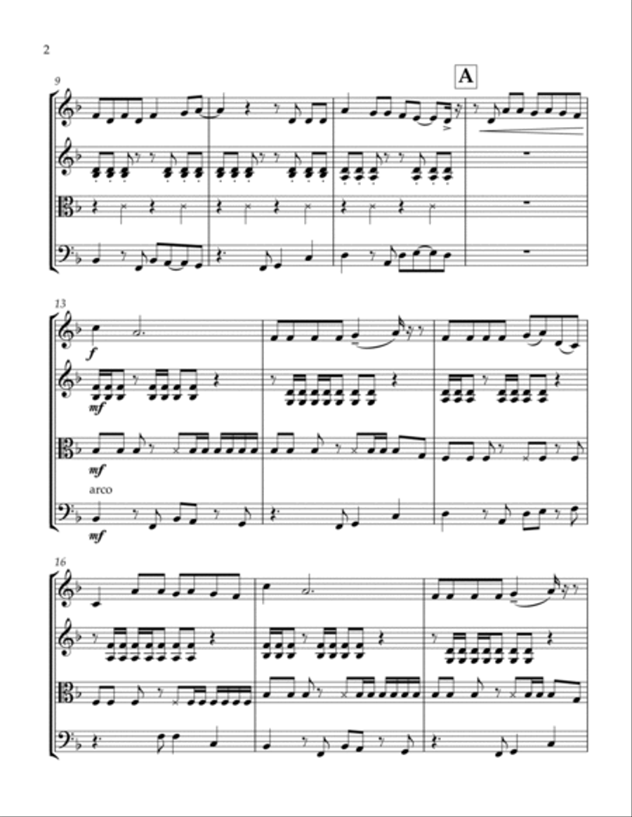 I Ain't Worried String Quartet scores gallery preview page 3
