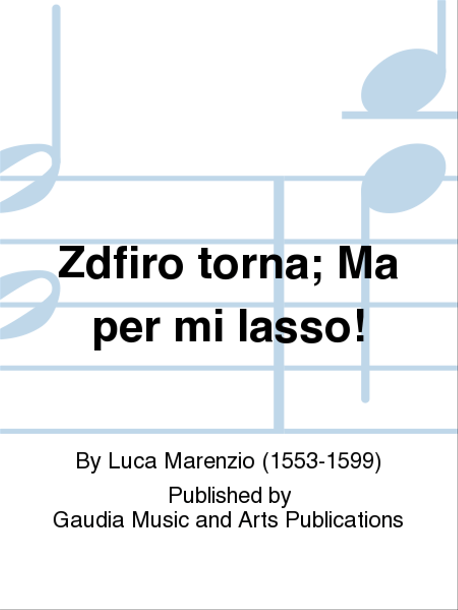 Zdfiro torna; Ma per mi lasso! 4-Part scores gallery preview page 1