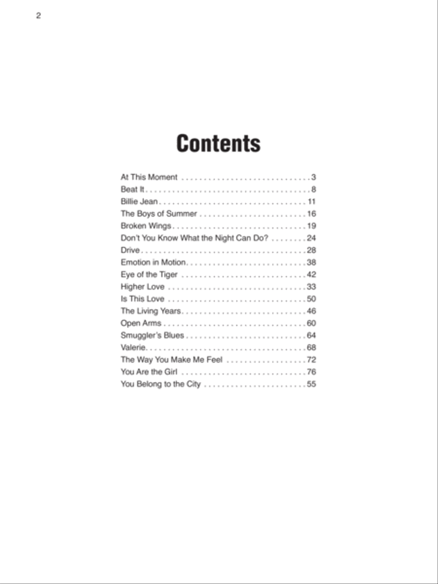 Simply Rock 80s Easy Piano scores gallery preview page 2