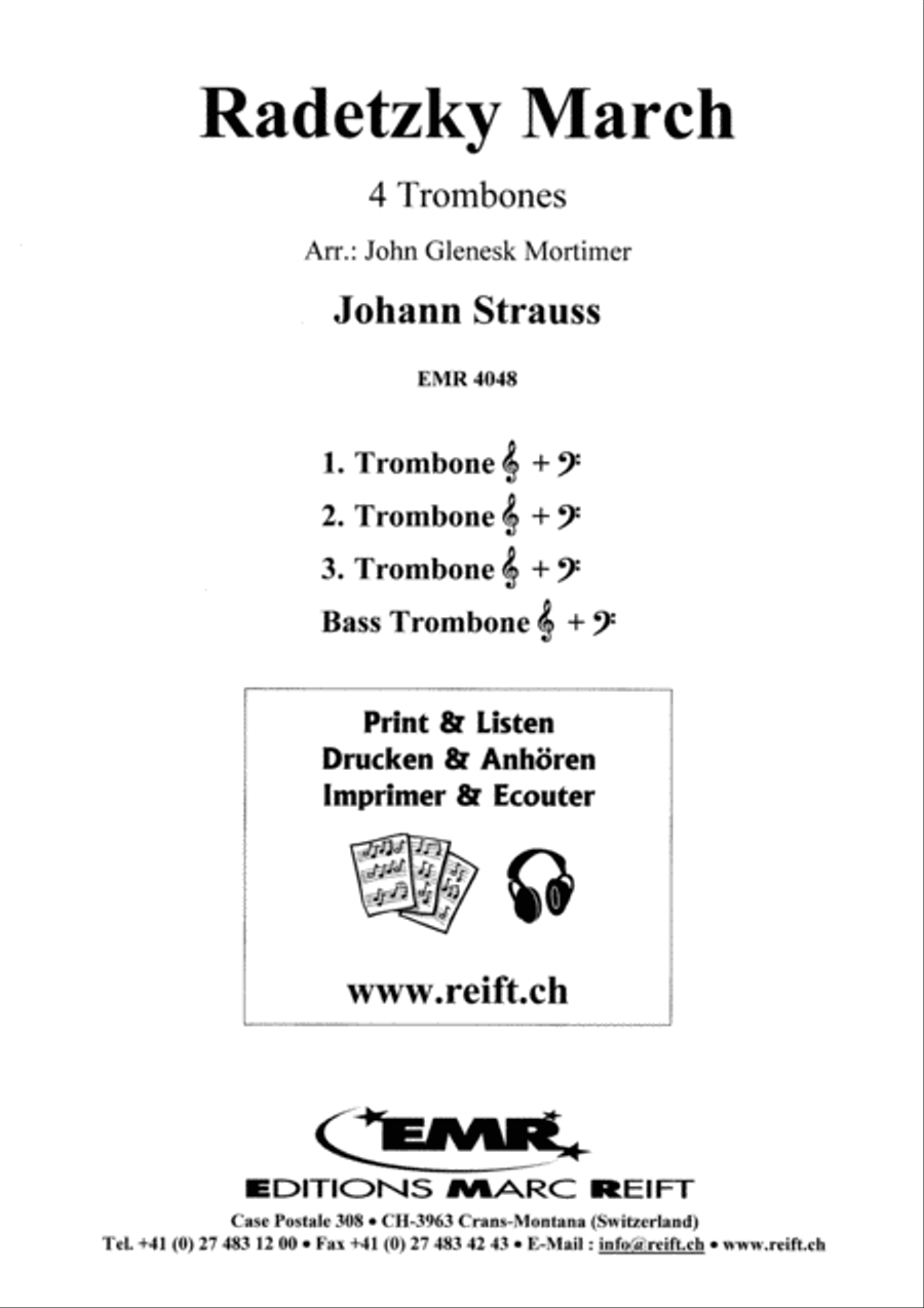 Radetzky March Radetzky March Trombone Quartet scores gallery preview page 5
