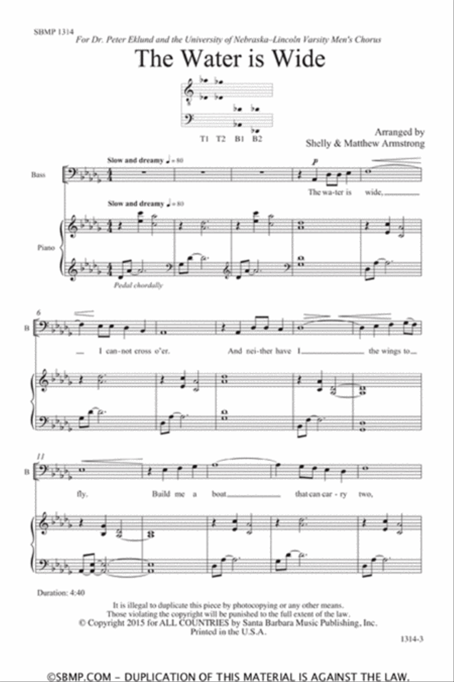The Water is Wide - TTBB Octavo TTBB scores gallery preview page 2