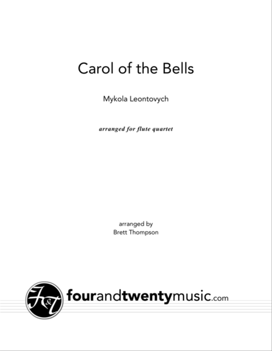 Carol of the Bells, for flute quartet Flute Quartet scores gallery preview page 1