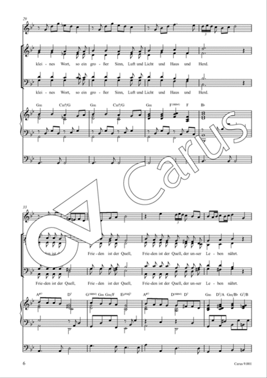 Friedenslied 4-Part scores gallery preview page 7