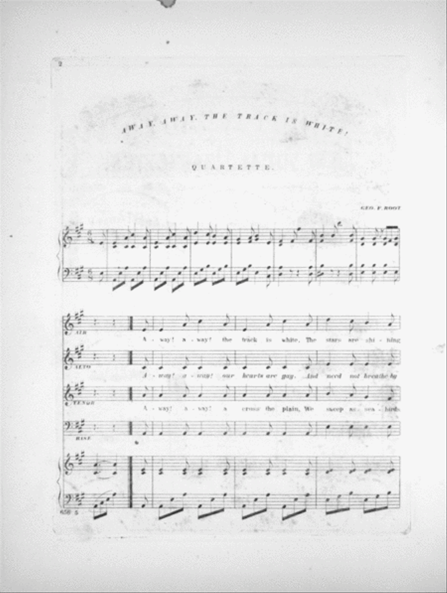 Root & Cady's New Vocal Quartettes 4-Part scores gallery preview page 2