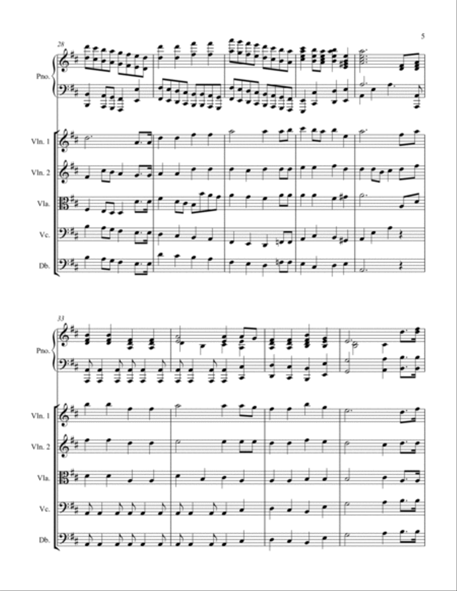 The National Anthem of South Africa, Nkosi Sikelel' iAfrika (Piano Sextet) Small Ensemble scores gallery preview page 5