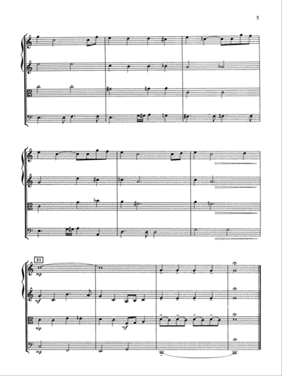 Popular Yuletide Favorites: Score String Quartet scores gallery preview page 5