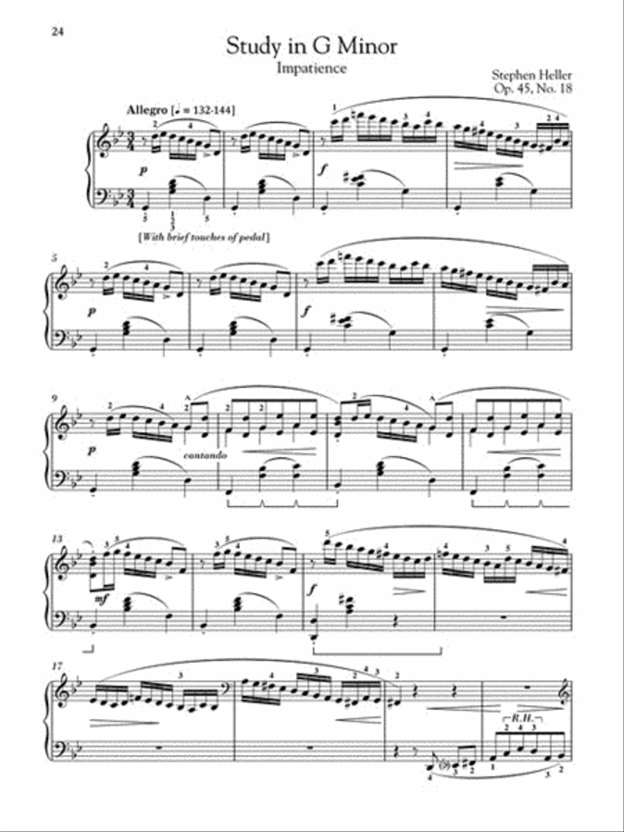 Heller – Selected Piano Studies, Opus 45 & 46 Piano Method scores gallery preview page 7