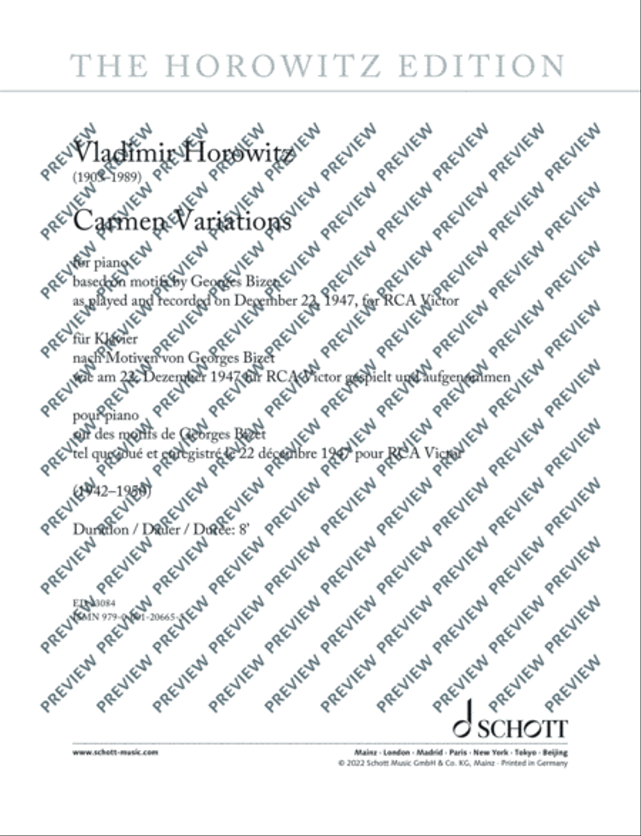 Carmen Variations Carmen Variations Piano Solo scores gallery preview page 2
