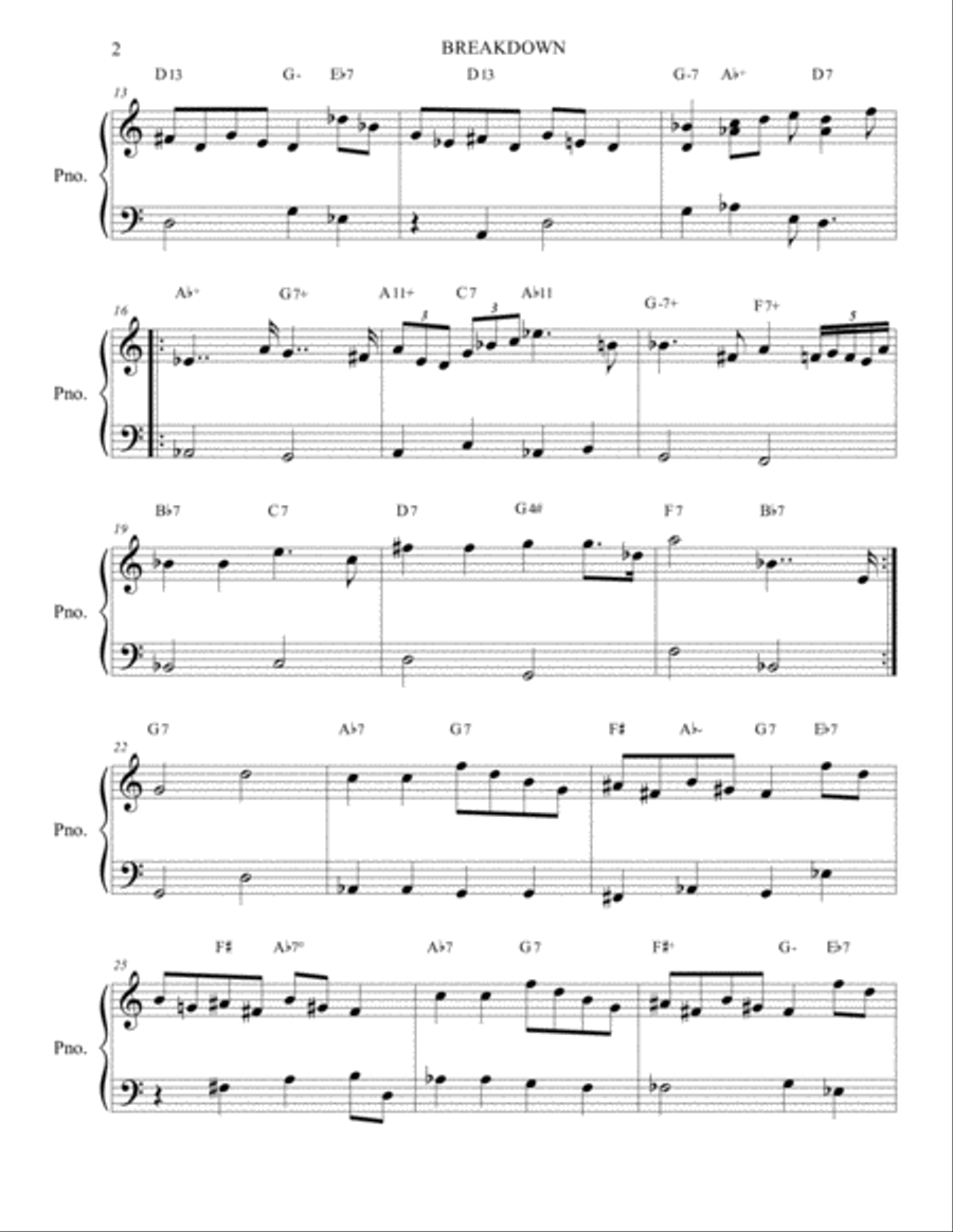 BREACKDOWN BREACKDOWN Jazz Ensemble scores gallery preview page 2
