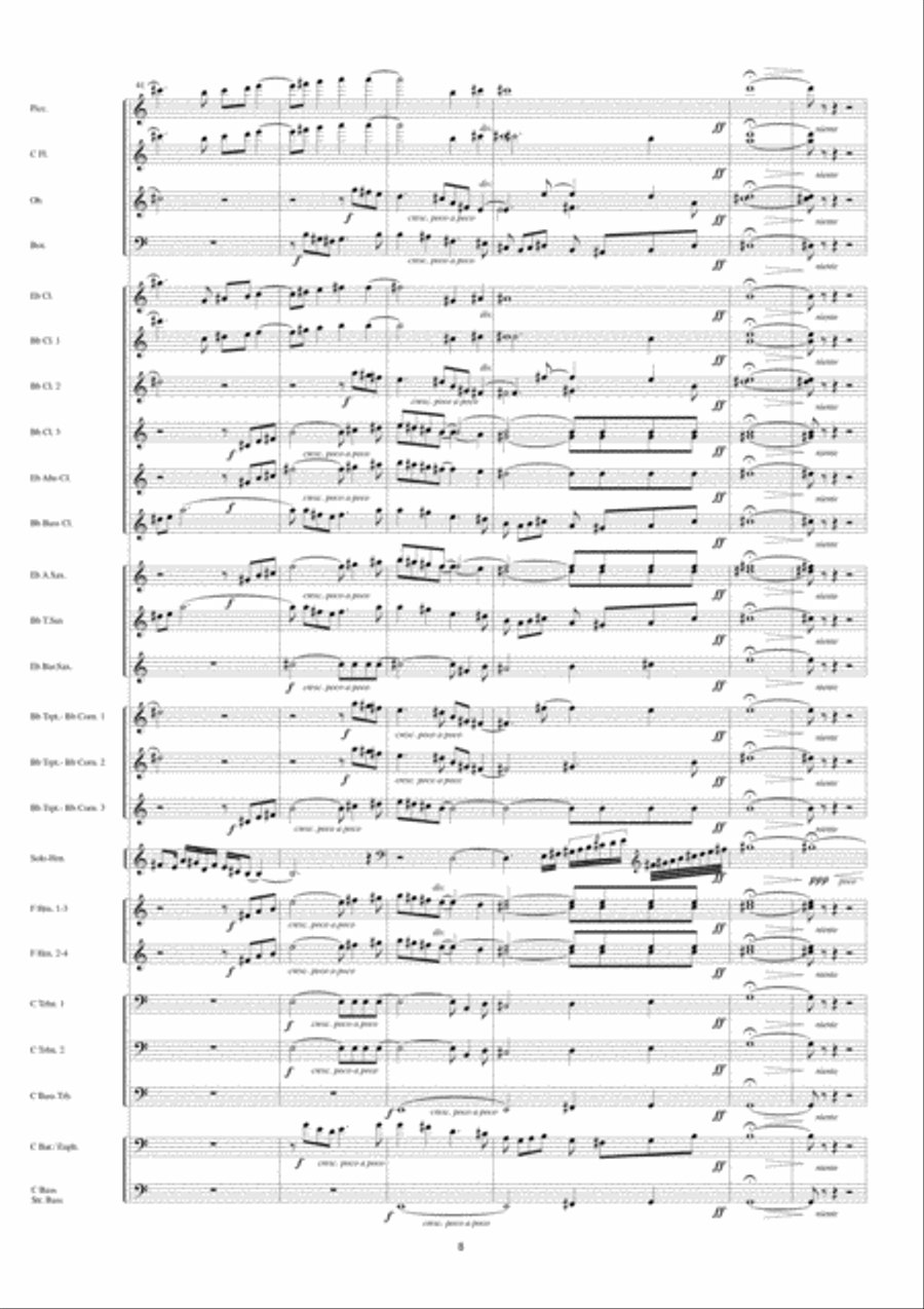 Adagio For Horn Concert Band scores gallery preview page 9