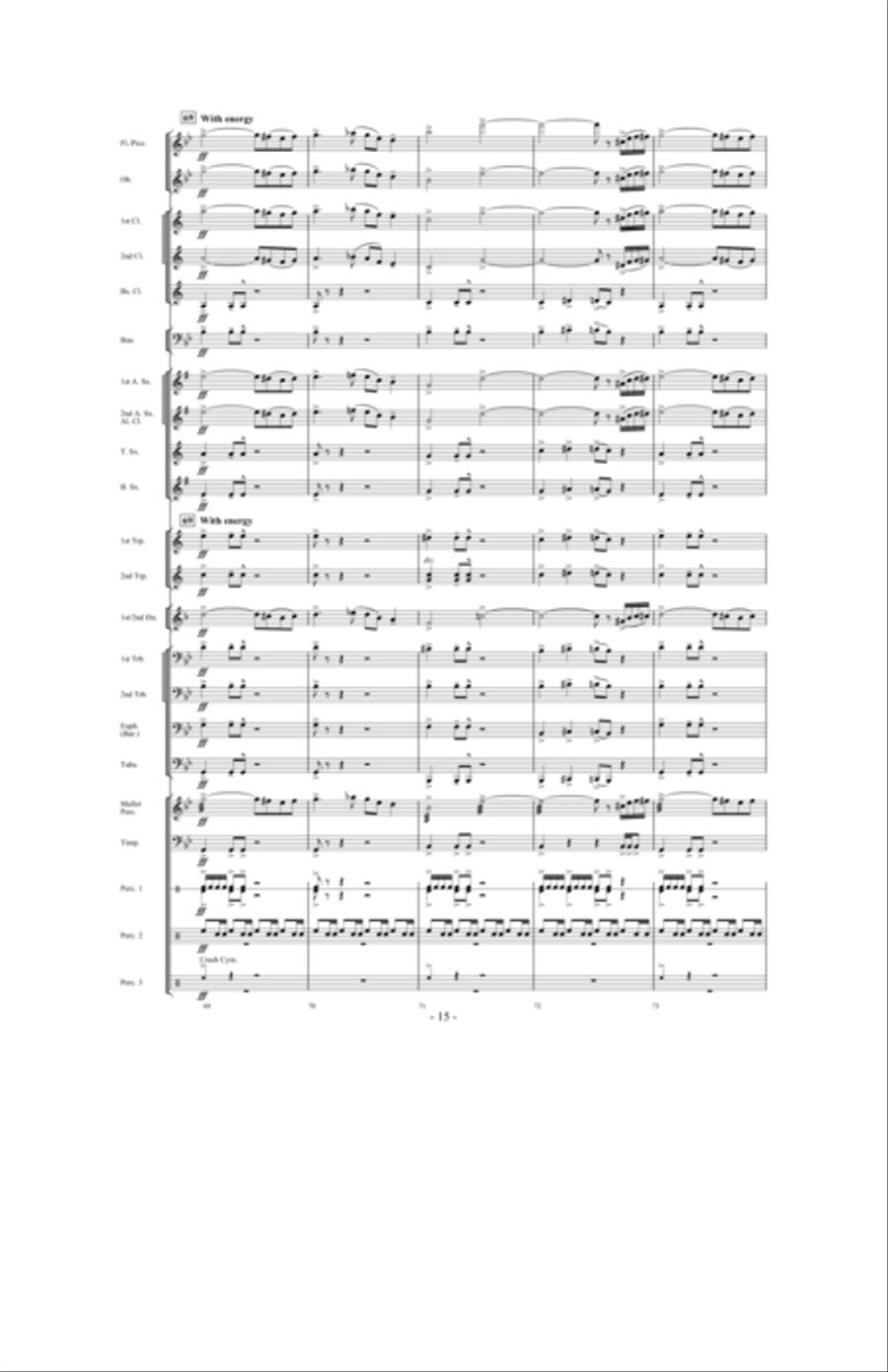 Night Ride Through Metropolis Concert Band scores gallery preview page 14