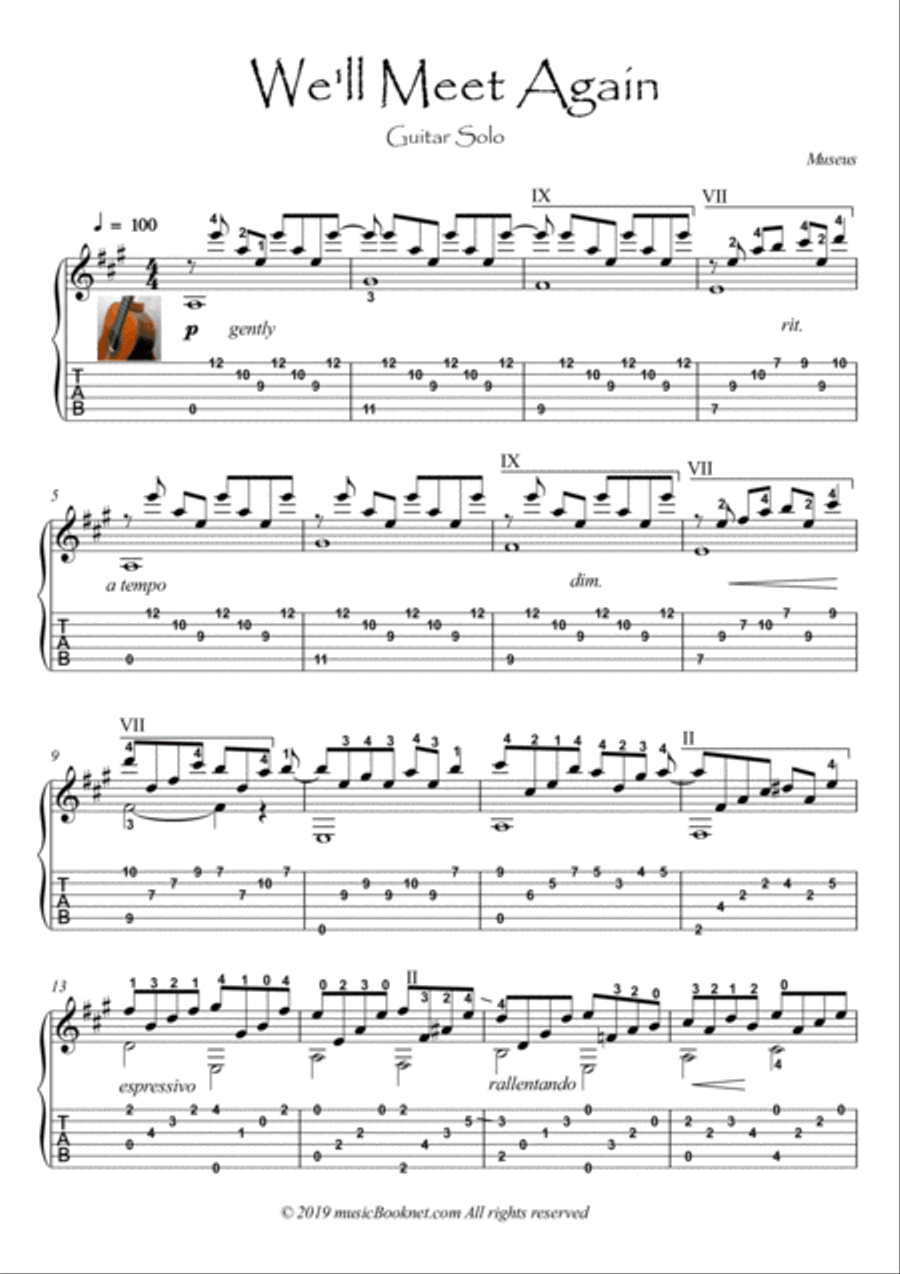 To Our Loved Ones - guitar solo Acoustic Guitar scores gallery preview page 1