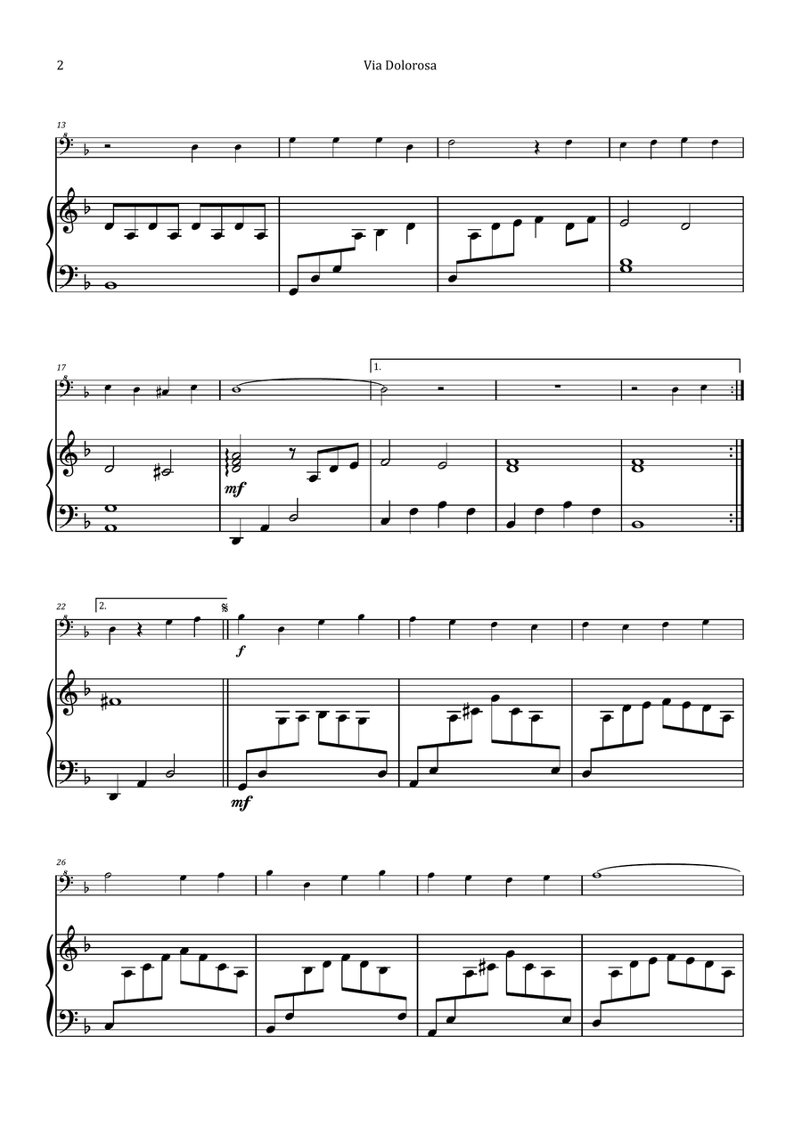 Via Dolorosa Chamber Music scores gallery preview page 2