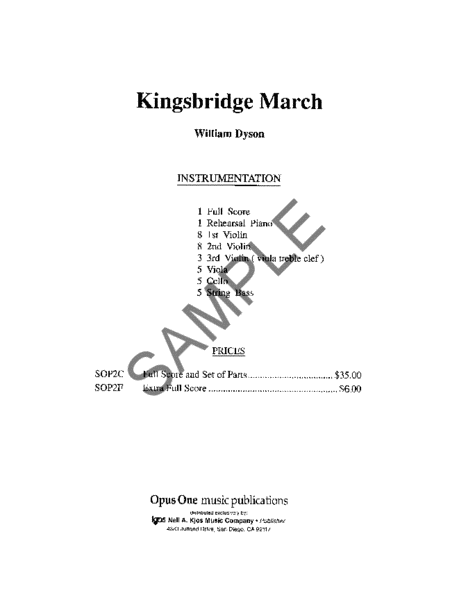Kingsbridge March - Score image number null