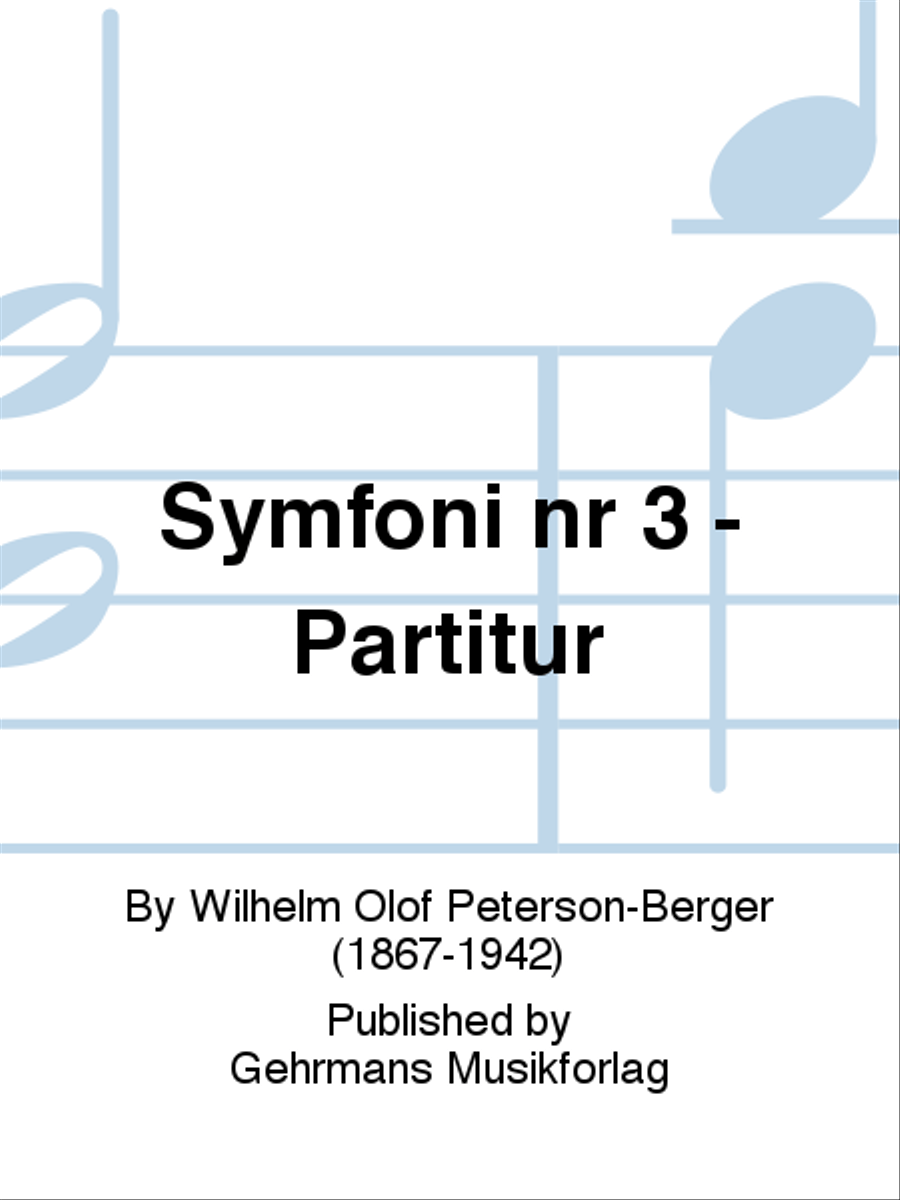 Symfoni nr 3 - Partitur Orchestra scores gallery preview page 1