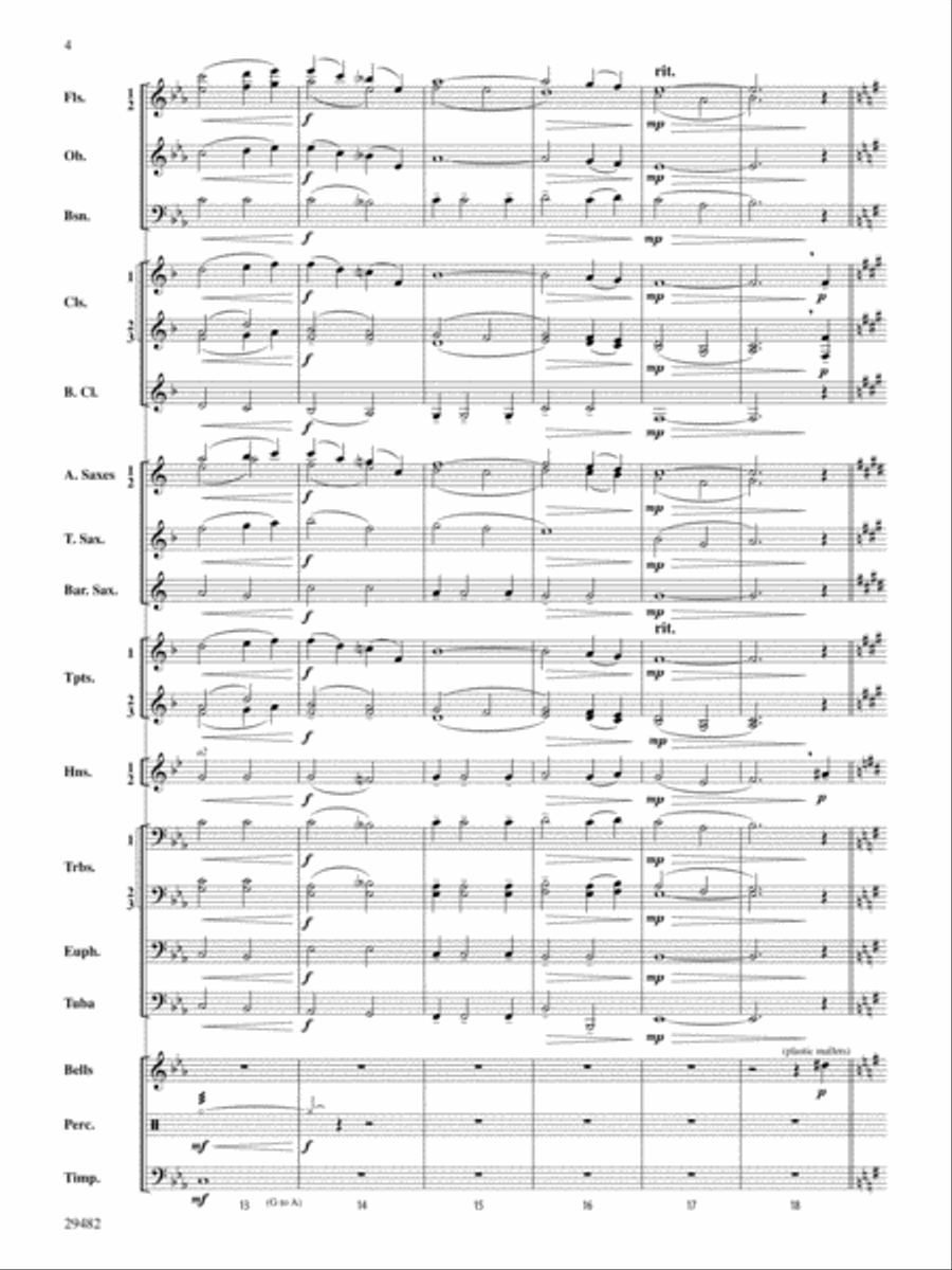 Evensong: Score Concert Band scores gallery preview page 4