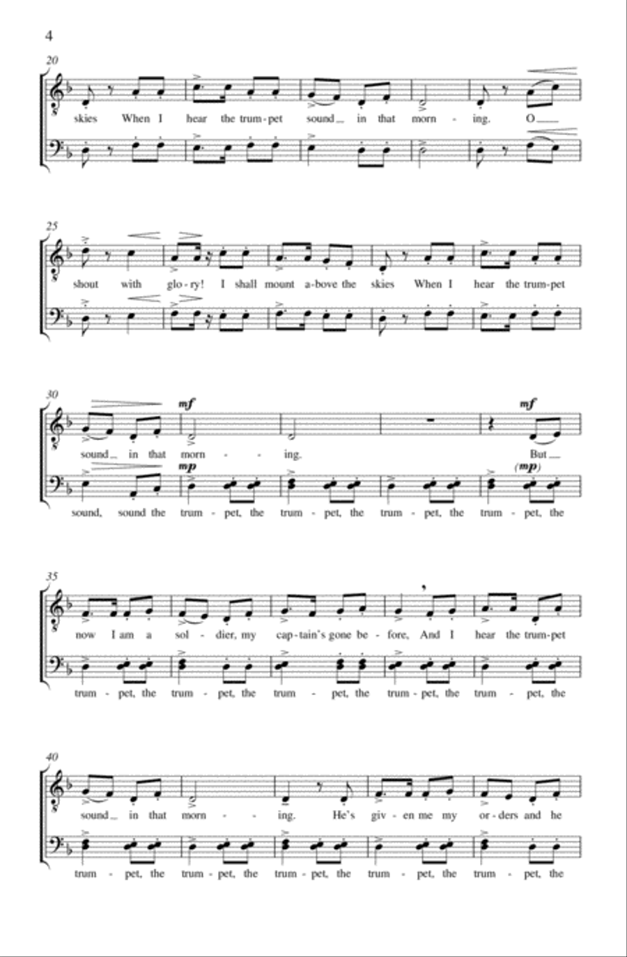 The Morning Trumpet The Morning Trumpet TTBB scores gallery preview page 3