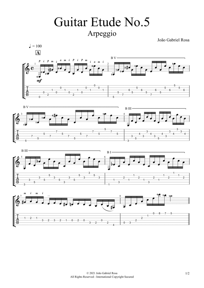 Guitar Etude No.5 image number null