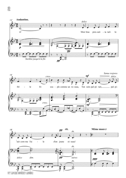 Lalo-Souvenir in B flat Major，for voice and piano image number null
