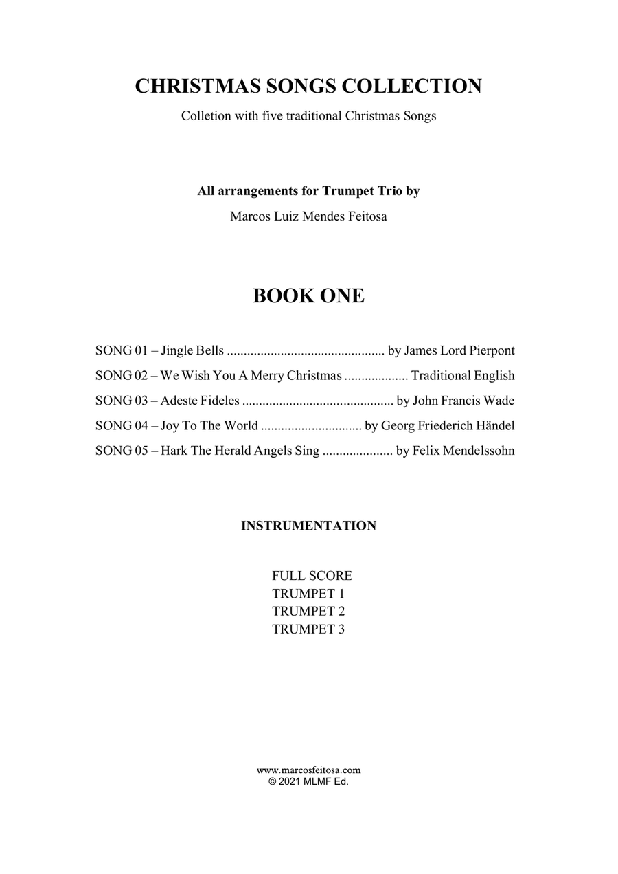 Christmas Song Collection (for Trumpet Trio) - BOOK ONE Trumpet Trio scores gallery preview page 2