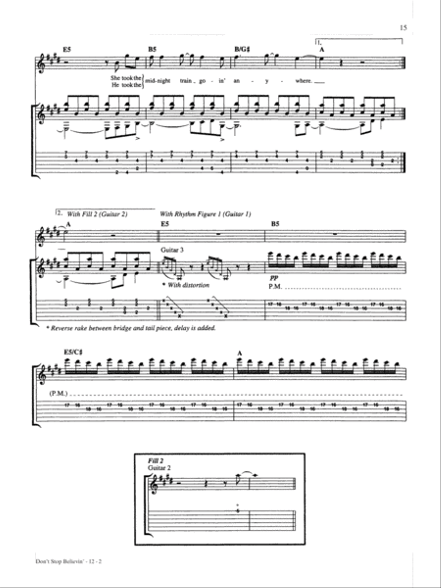 Don't Stop Believin' Guitar Tablature scores gallery preview page 2