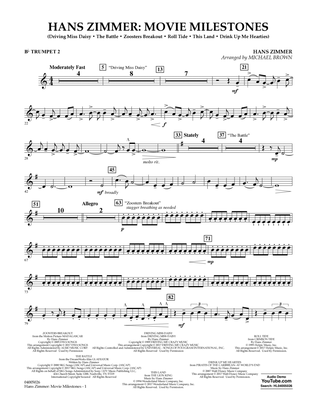 Hans Zimmer: Movie Milestones - Bb Trumpet 2