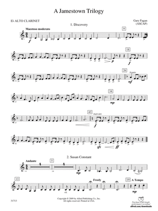 A Jamestown Trilogy: (wp) E-flat Alto Clarinet