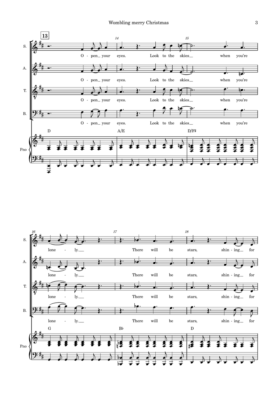 Wombling Merry Christmas Wombling Merry Christmas 4-Part scores gallery preview page 3