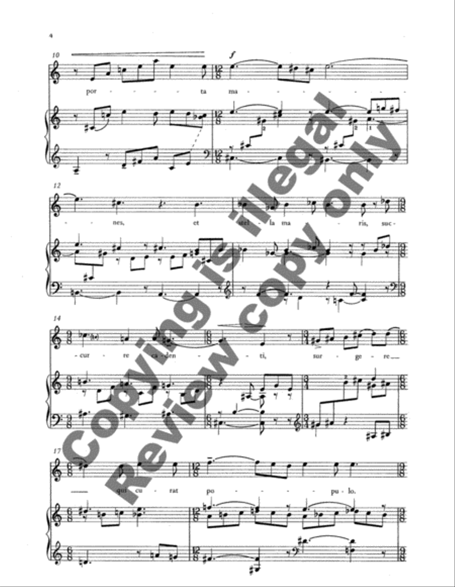 Four Marian Antiphons High Voice scores gallery preview page 4