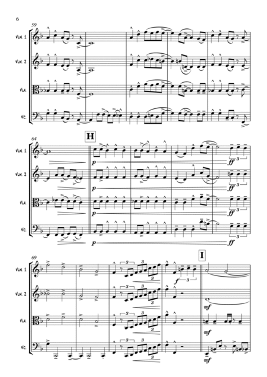 Isn't She Lovely String Quartet scores gallery preview page 6