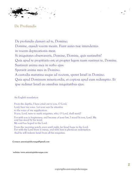 De Profundis for Choir (2014)