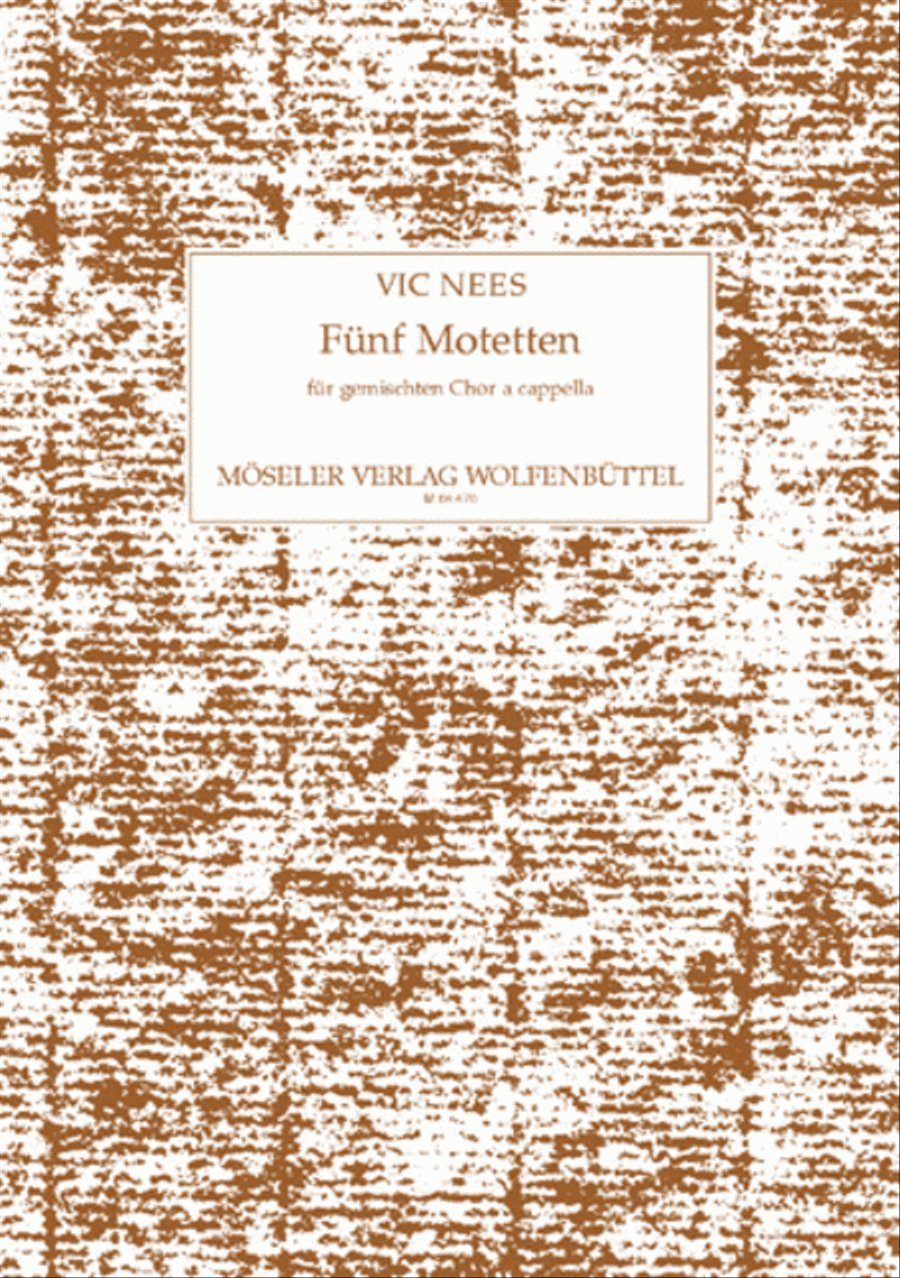 Funf Motetten Funf Motetten 4-Part scores gallery preview page 1