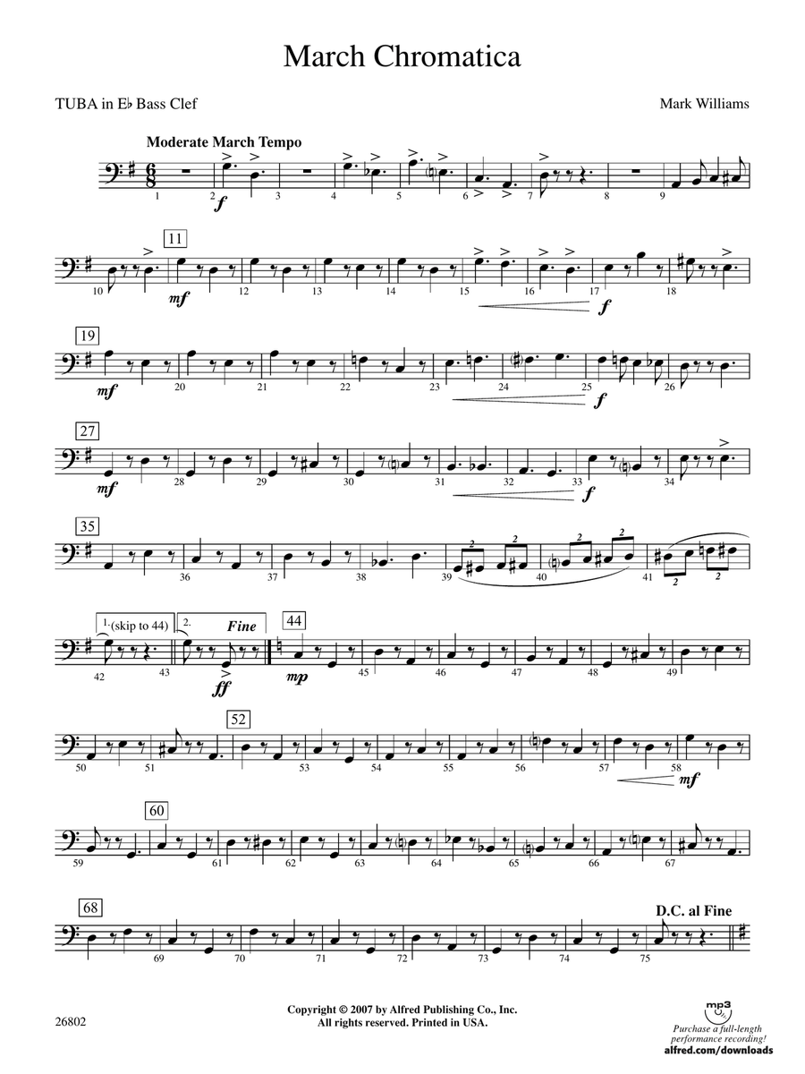 March Chromatica: (World Part) E-flat Tuba B.C.
