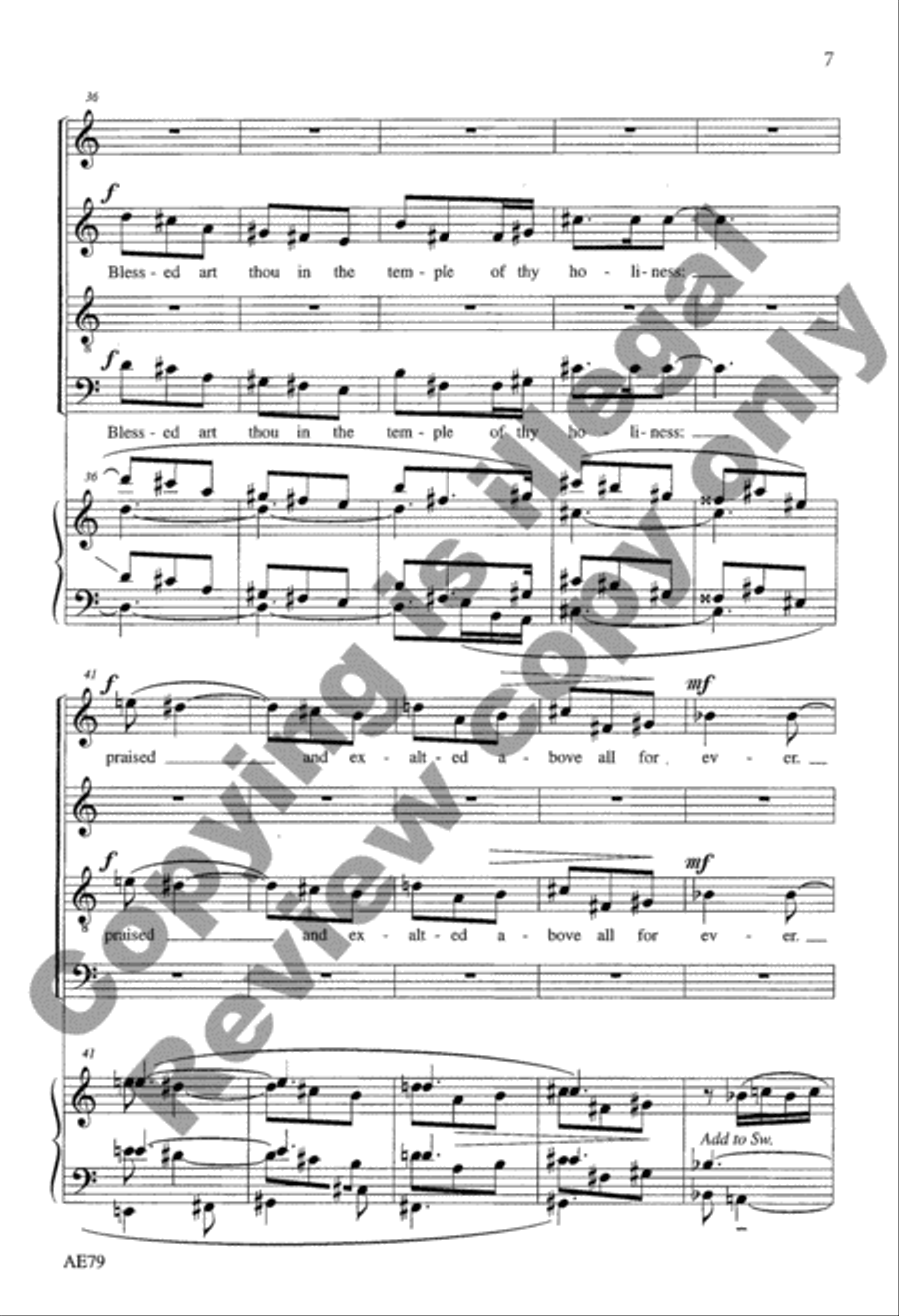 A Song of Praise 4-Part scores gallery preview page 7