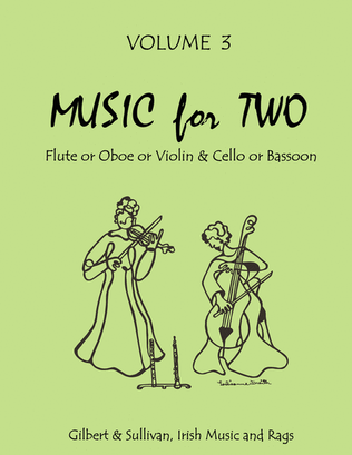 Book cover for Music for Two, Volume 3 - Flute/Oboe/Violin and Cello/Bassoon
