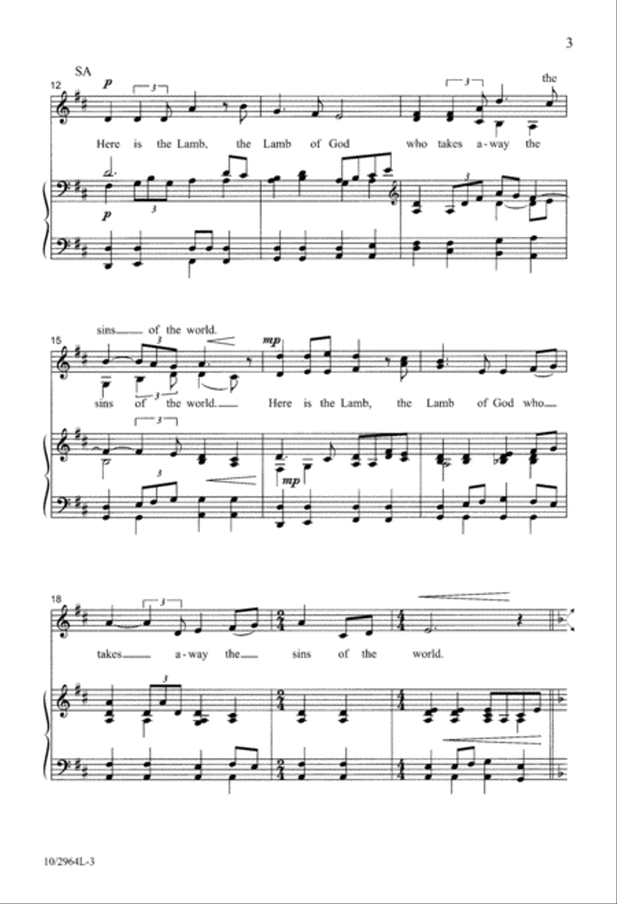 Here is the Lamb of God 4-Part scores gallery preview page 3