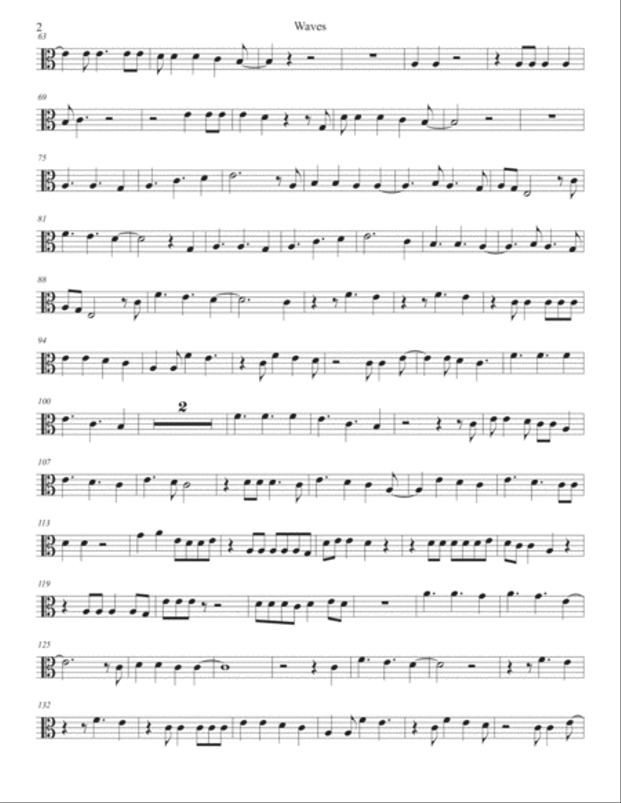 Waves Viola Solo scores gallery preview page 2
