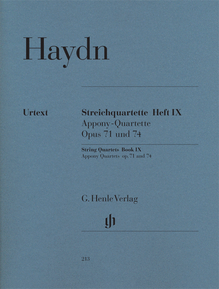 Joseph Haydn: String quartets op. 71 and 74, book IX [Appony quartets]