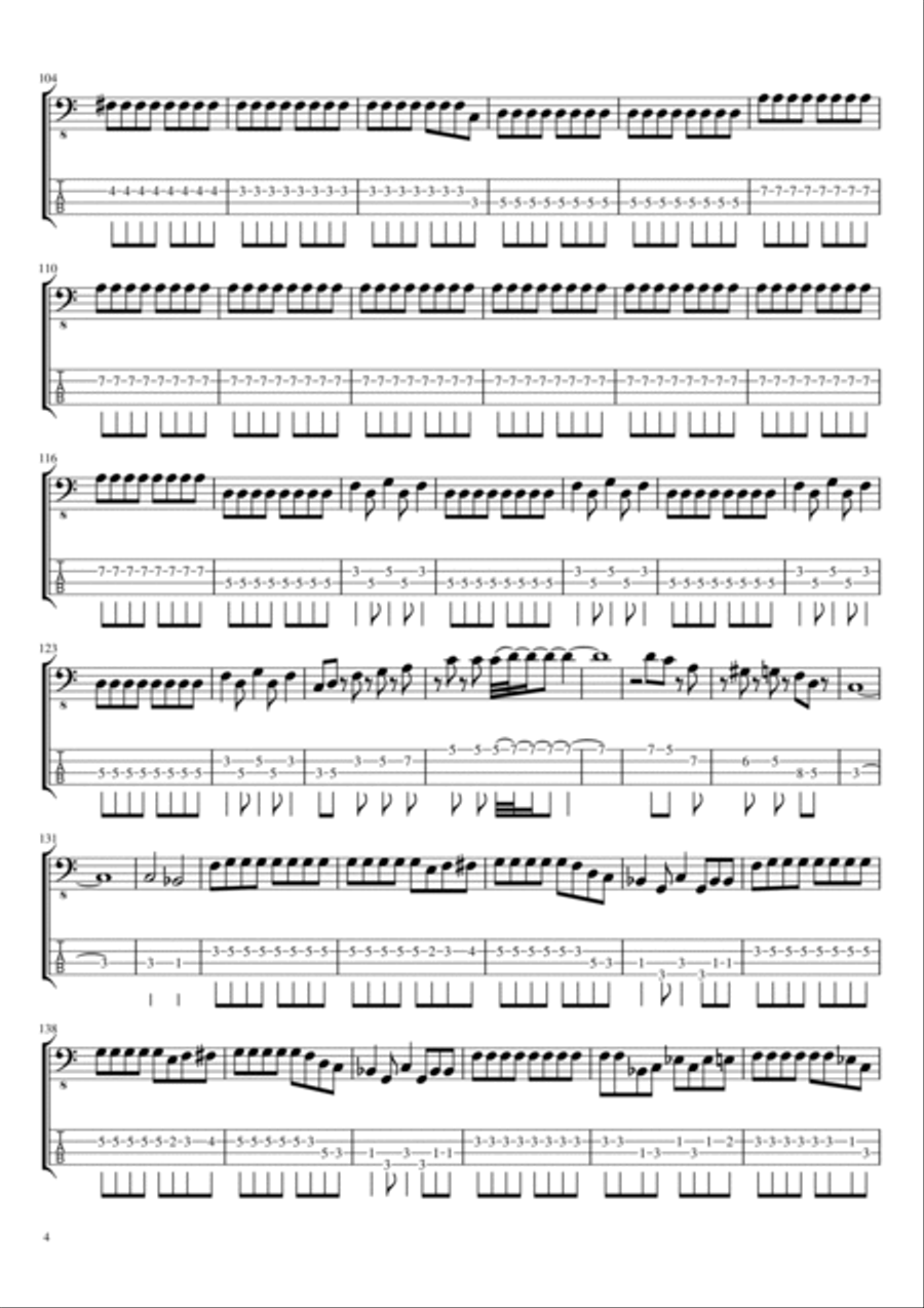 Highway Star Guitar Tablature scores gallery preview page 4