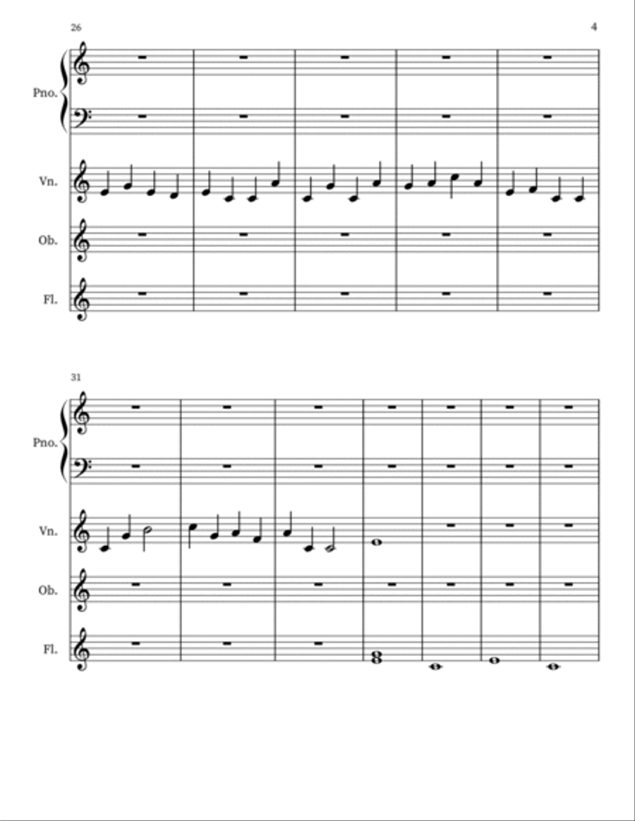 Symphony no. 1 - Score Only Small Ensemble scores gallery preview page 4