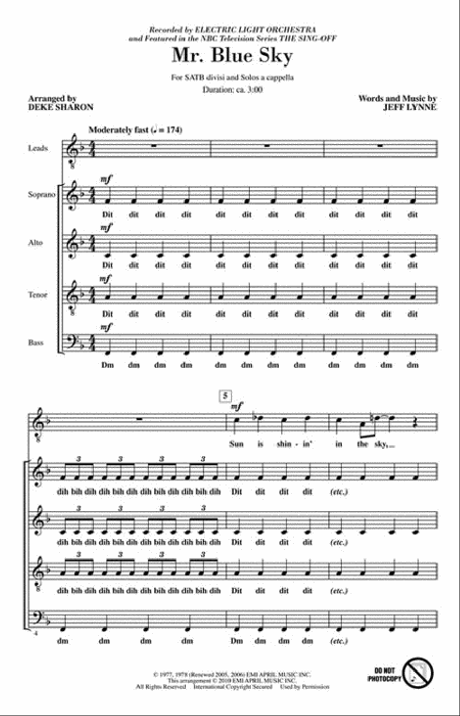 Mr. Blue Sky Mr. Blue Sky Divisi scores gallery preview page 2