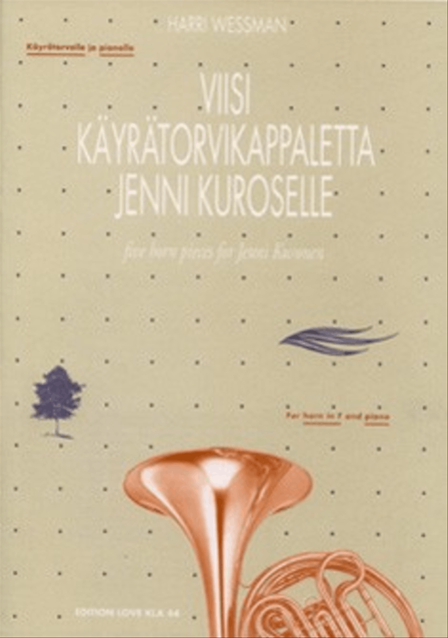 Viisi käyrätorvikappaletta Jenni Kuroselle / Five Horn Pieces for Jenni Kuronen Piano scores gallery preview page 1