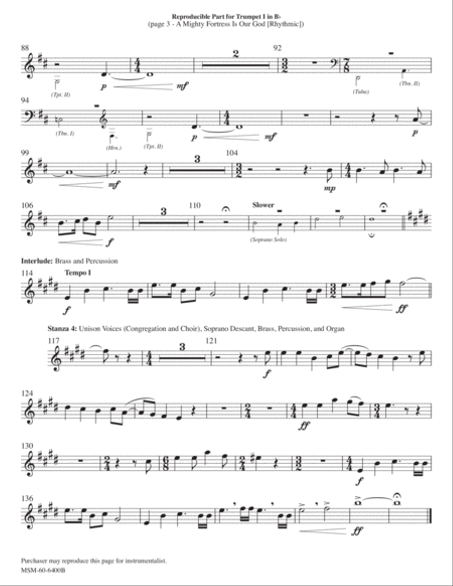 A Mighty Fortress is Our God (Rhythmic) Choir scores gallery preview page 3