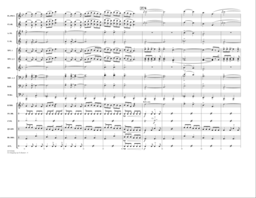 I'm Shipping Up To Boston - Full Score Marching Band scores gallery preview page 4