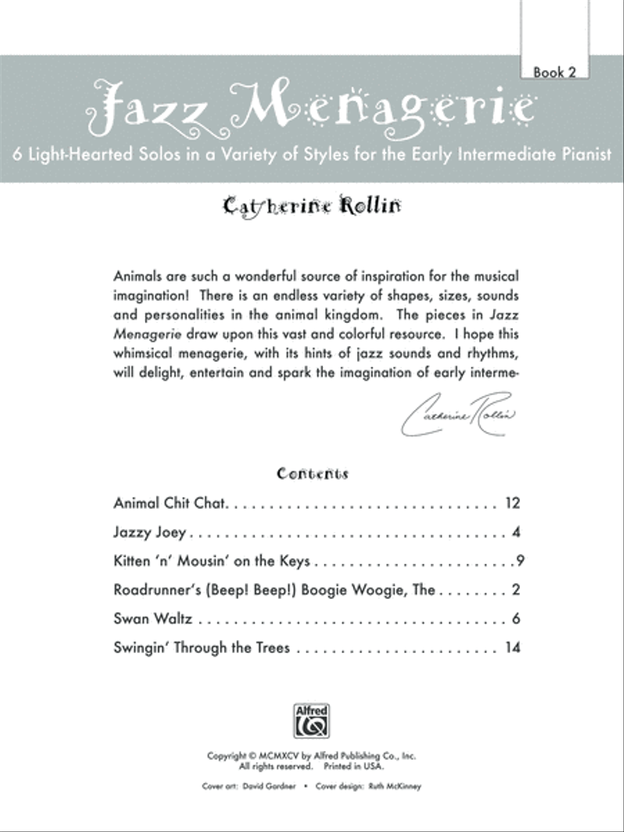 Jazz Menagerie, Book 2