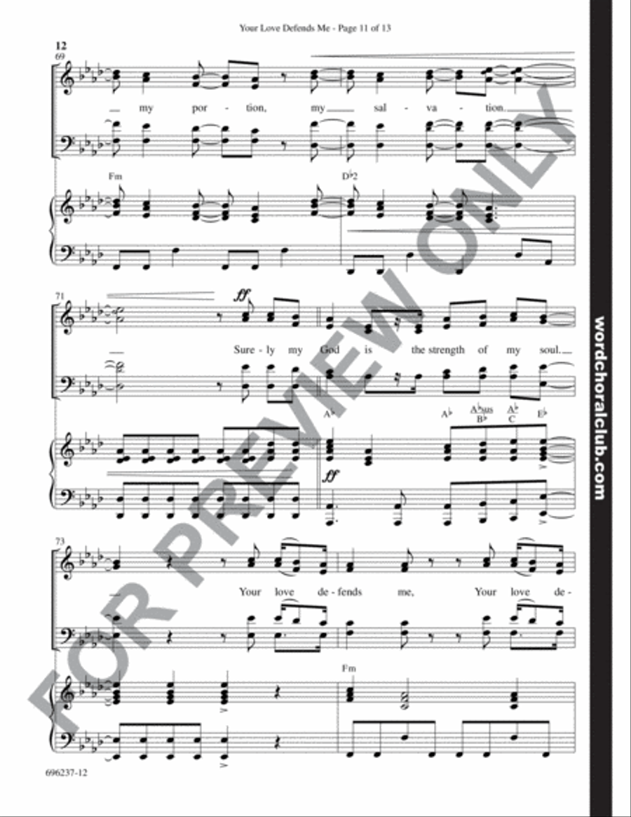 Your Love Defends Me - Anthem 4-Part scores gallery preview page 13