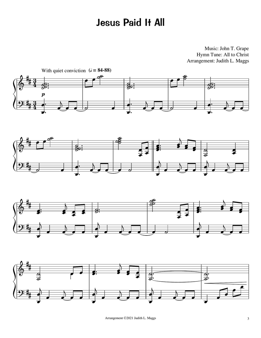 6 Hymns for Lent (arranged for solo piano) Piano Solo scores gallery preview page 3