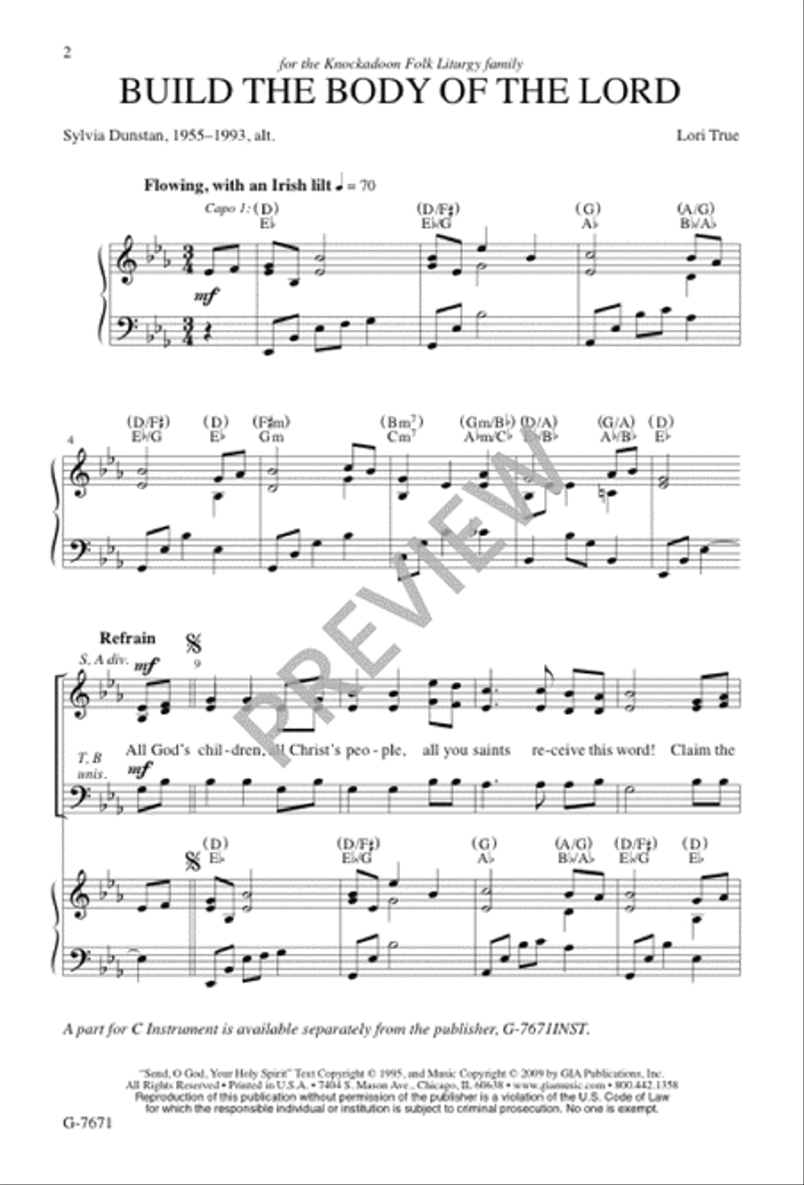 Build the Body of the Lord 3-Part scores gallery preview page 2