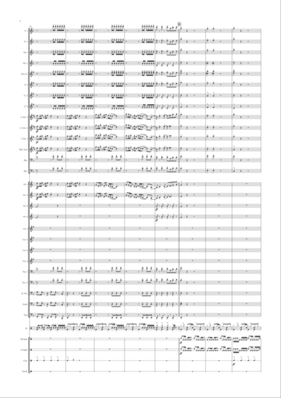Uptown Funk Concert Band scores gallery preview page 6